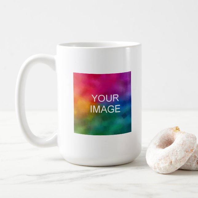 Taza De Café Simple Template Upload Your Photo Image Here (Con donut)