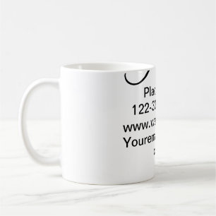 Taza De Café Simple texto mínimo añadir su nombre lugar ciudad