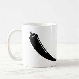 Taza De Café simple vector chile negro rojo