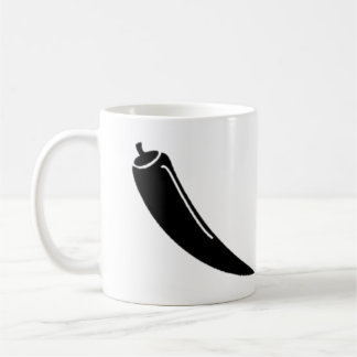 Taza De Café simple vector chile negro rojo