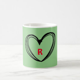 TAZA DE CAFÉ SIMPLE VERDE GENOMA DULCE HOGAR MAGNET