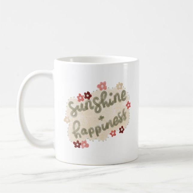 Taza De Café Simple Warm Reminder Joy Sunshine Happiness Soft (Izquierda)