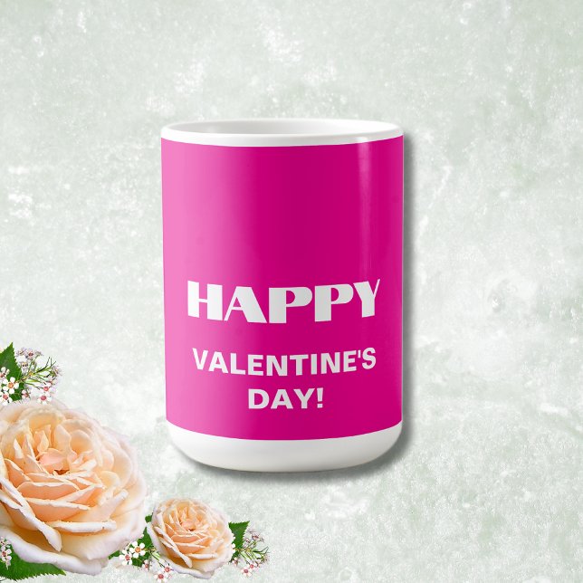 Taza De Café Simple White Clean Feliz Día de San Valentín | Fuc (Subido por el creador)