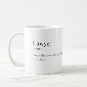 Taza De Café Simple y divertida definición de abogado Chiste ca