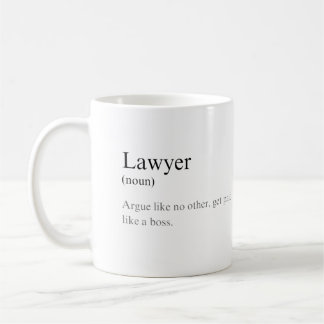 Taza De Café Simple y divertida definición de abogado Chiste ca