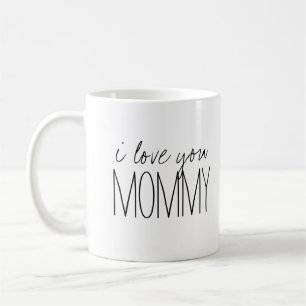 Taza De Café Simple y dulce personalizado te amo mamá