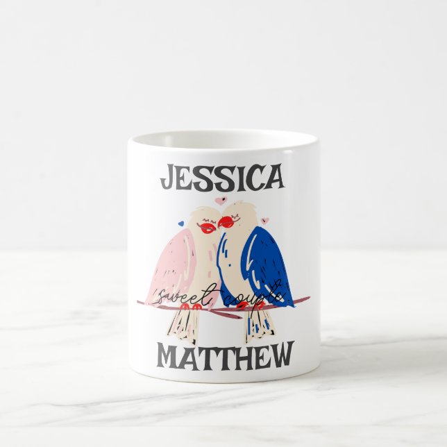 Taza De Café simple y elegante San Valentín lindo, dulce para p (Centro)