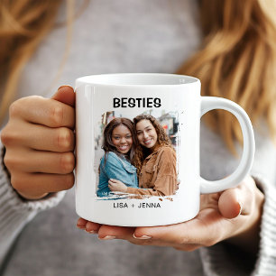 Taza De Café Simple y moderna Besties Mejor foto de amigos