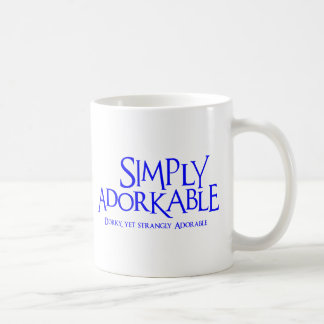 Taza De Café Simplemente Adorkable, azul