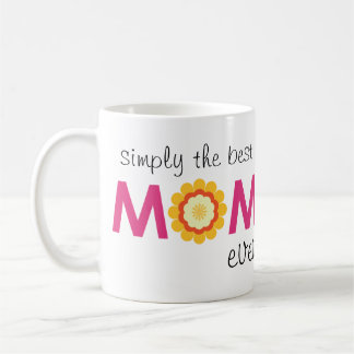 Taza De Café Simplemente el mejor corazón de la foto de la flor