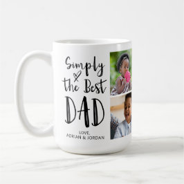 Taza De Café Simplemente el mejor Personalizado de fotos de Dad