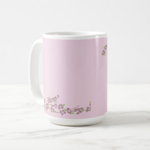 Taza De Café Simplemente Flores Rosadas