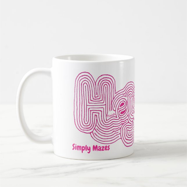 Taza De Café Simplemente Mazes "Hey" Maze Mug (Izquierda)