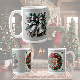 Taza De Café Simplemente Personalizable de Navidades de campana