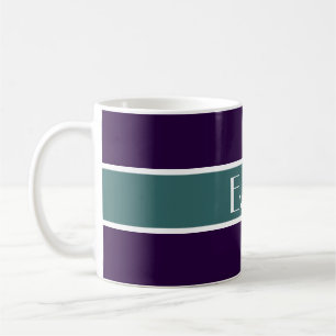Taza De Café Simplemente Stripes océano verde + tu trasero. y n