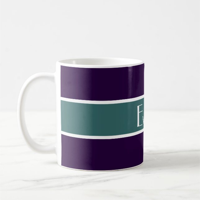 Taza De Café Simplemente Stripes océano verde + tu trasero. y n (Izquierda)