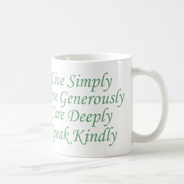Taza De Café Simplemente verde vivo (Derecha)