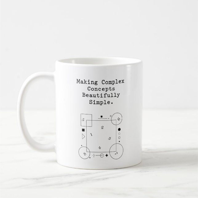 Taza De Café Simplificando Matemáticas Complejas | Conceptos He (Izquierda)