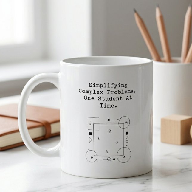 Taza De Café Simplificando Problemas Complejos | Éxito del Estu (Subido por el creador)
