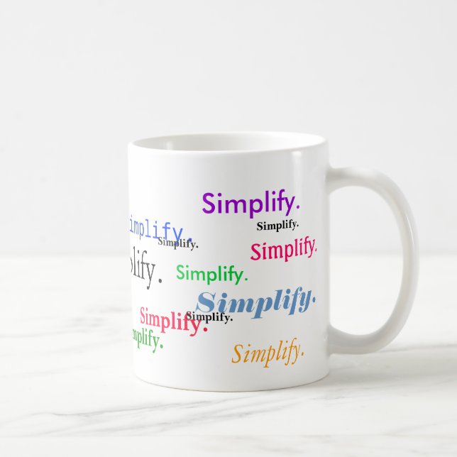 Taza De Café Simplifique. (1 de 3) (Derecha)