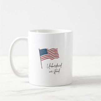 TAZA DE CAFÉ SIN CARGA, ESTAMOS CON LA BANDERA ESTADOUNIDENSE