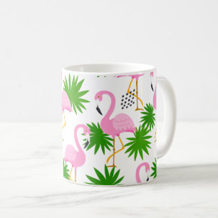 Taza De Café sin costura-patrón-con-flamencos-bonitos
