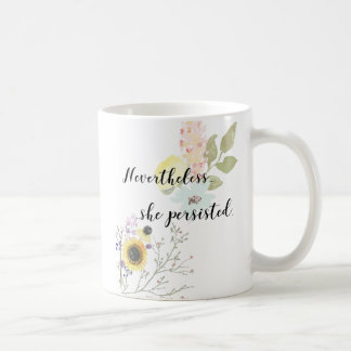 Taza De Café Sin embargo, persistió en la Cita caligráfica