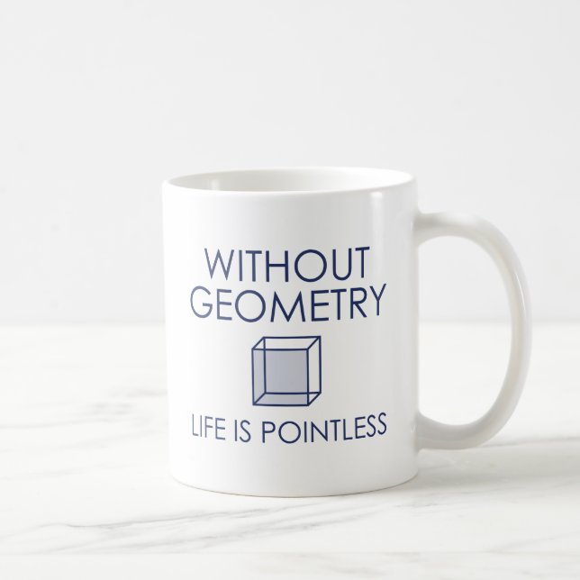 Taza De Café Sin Geometría, La Vida Es Insignificante (Derecha)