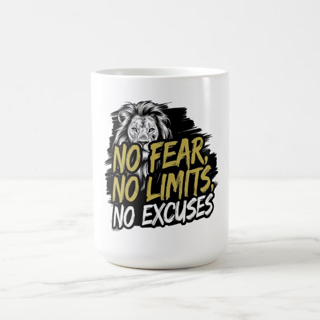 Taza De Café Sin miedo, sin límites, sin excusas (Centro)