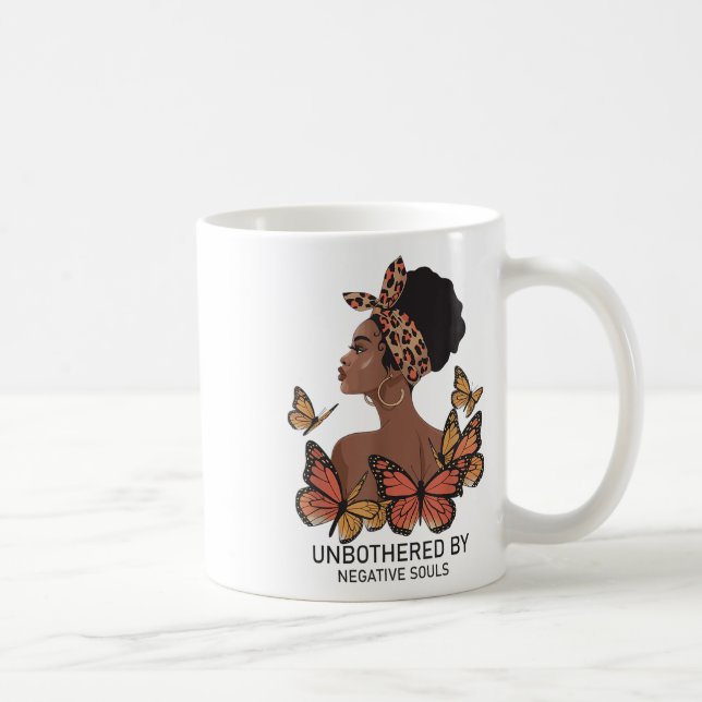 Taza De Café Sin Molestias Por Las Almas Negativas Chica Afro-N (Derecha)