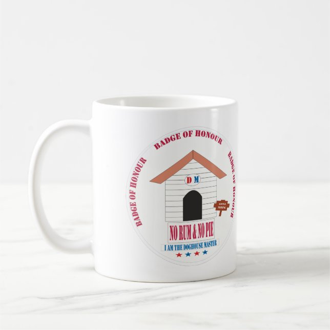 Taza De Café Sin Rum y sin Pie Doghouse Master Diseño (Izquierda)