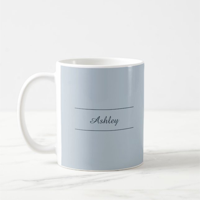 Taza De Café Sin tiempo - Azul Mist Name Mug (Izquierda)
