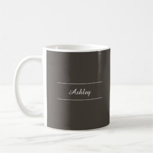 Taza De Café Sin tiempo - Earthy Brown Name Mug