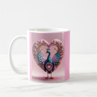 Taza De Café "Sincera elegancia: Perro de pavo real rosa"