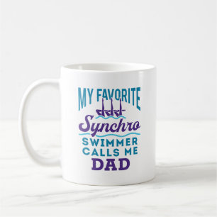 Taza De Café Sincronización de natación de papá