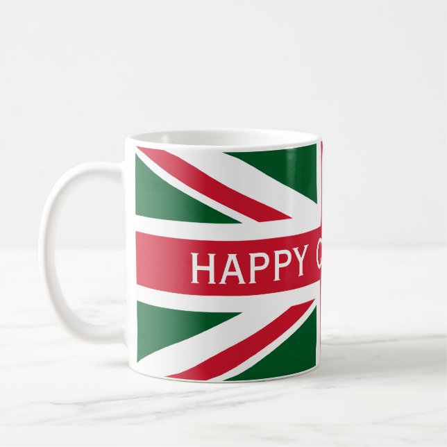 Taza De Café Sindicato de navidades Jack ~ Rojo, Verde y Blanco (Izquierda)