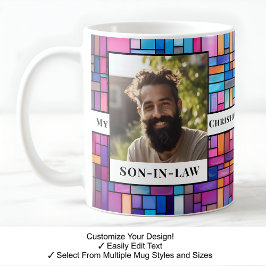 Taza De Café Sindicato, Nombre, Mensaje, Foto, Mosaic Mug C502