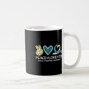 Taza De Café Síndrome de Down Conciencia Paz Amor T21 Mujeres d