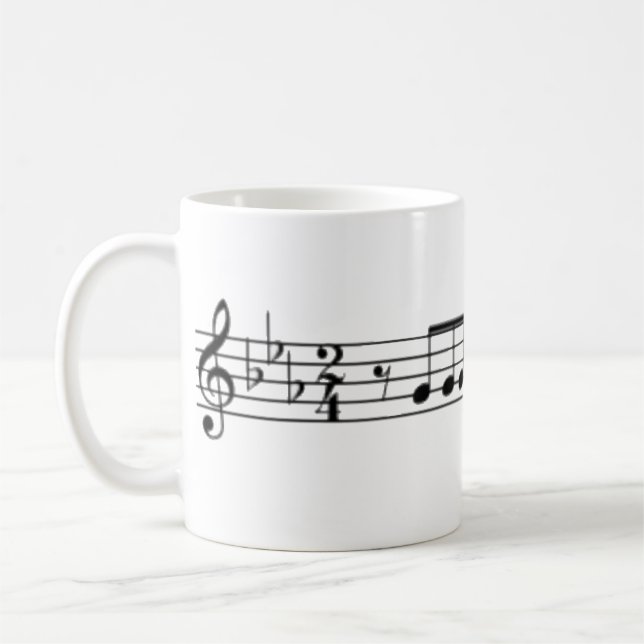 Taza De Café Sinfonía de Beethoven No. 5 (Izquierda)