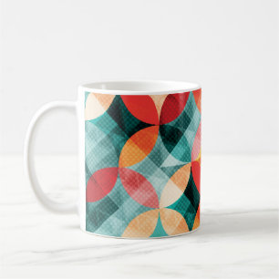 Taza De Café Sinfonía del Círculo: Colorful Abstract Vintage