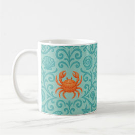 Taza De Café Sinfonía ornamental de cangrejos
