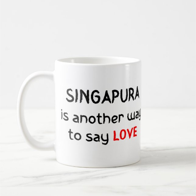Taza De Café singapura love coffee mug (Izquierda)