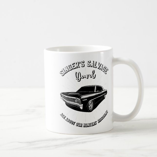 Taza De Café Singers Salvage Yard Hunters Funny Spn  (Derecha)