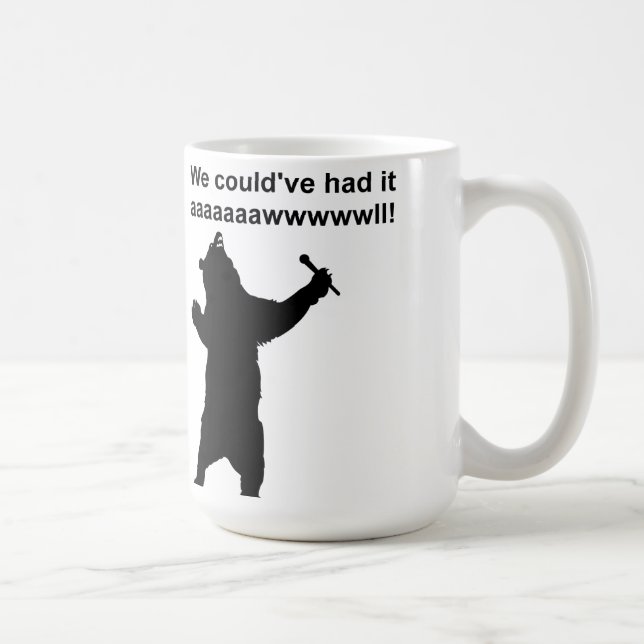 Taza De Café Singing Bear Funny Mug (Derecha)