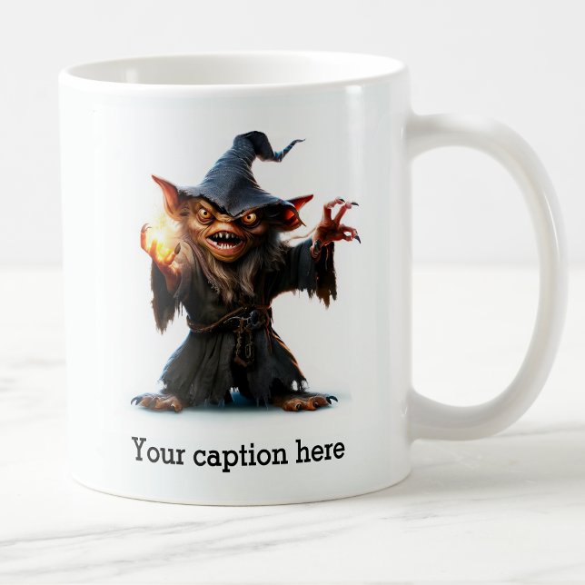 Taza De Café Sinister Goblin Wizard Summoner (Subido por el creador)