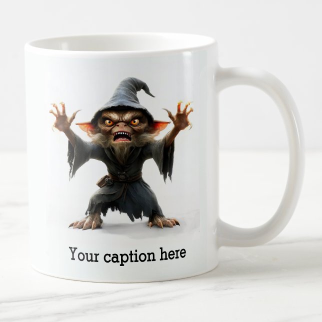 Taza De Café Sinister Goblin Wizard Summoner (Subido por el creador)