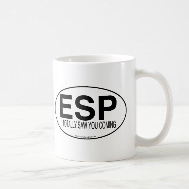 Taza De Café Sínquico eslogan del estilo europeo ovalado  (Derecha)