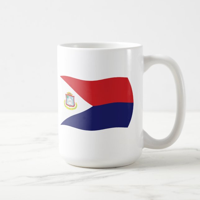 Taza De Café Sint Maarten Flag Mug (Derecha)