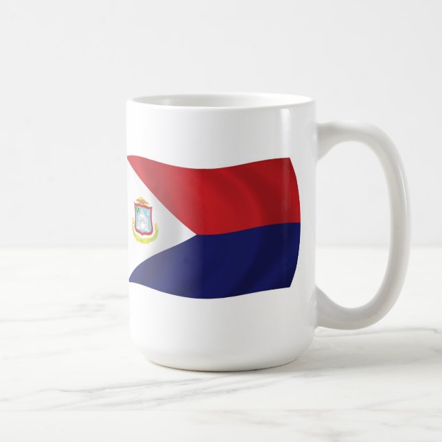 Taza De Café Sint Maarten Flag Mug (Derecha)