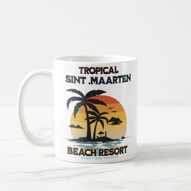 Taza De Café Sint Maarten Plage Resort Tropicale (Izquierda)
